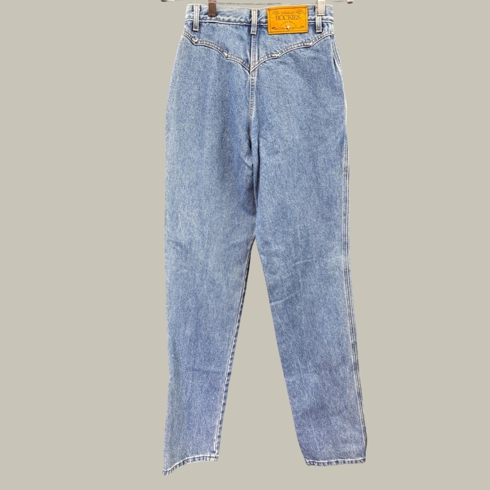 VTG 90s‎ Rockies Bareback Jeans High Rise Star Studded Western Denim 24 25 TALL